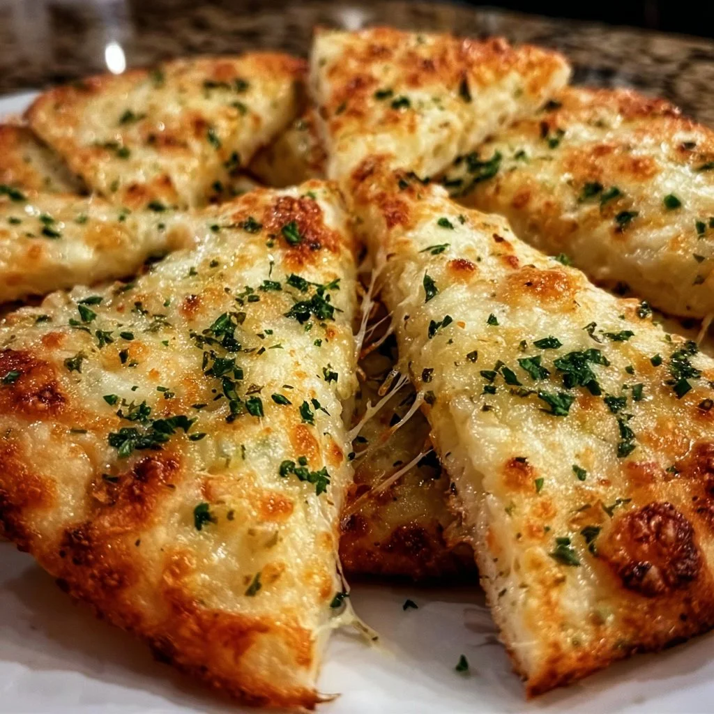 Air Fryer Cheesy Tortilla Garlic Bread