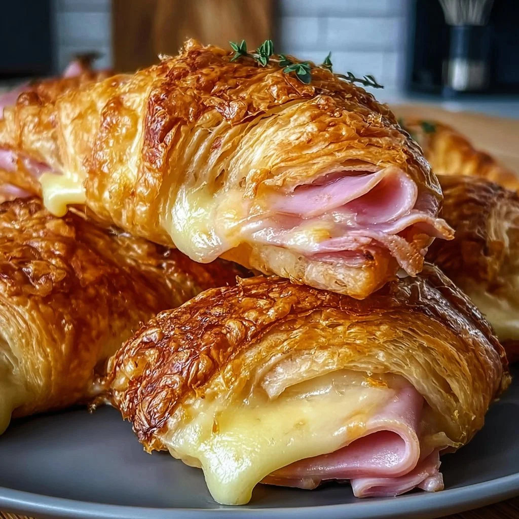 Air Fryer Ham Cheese Croissants