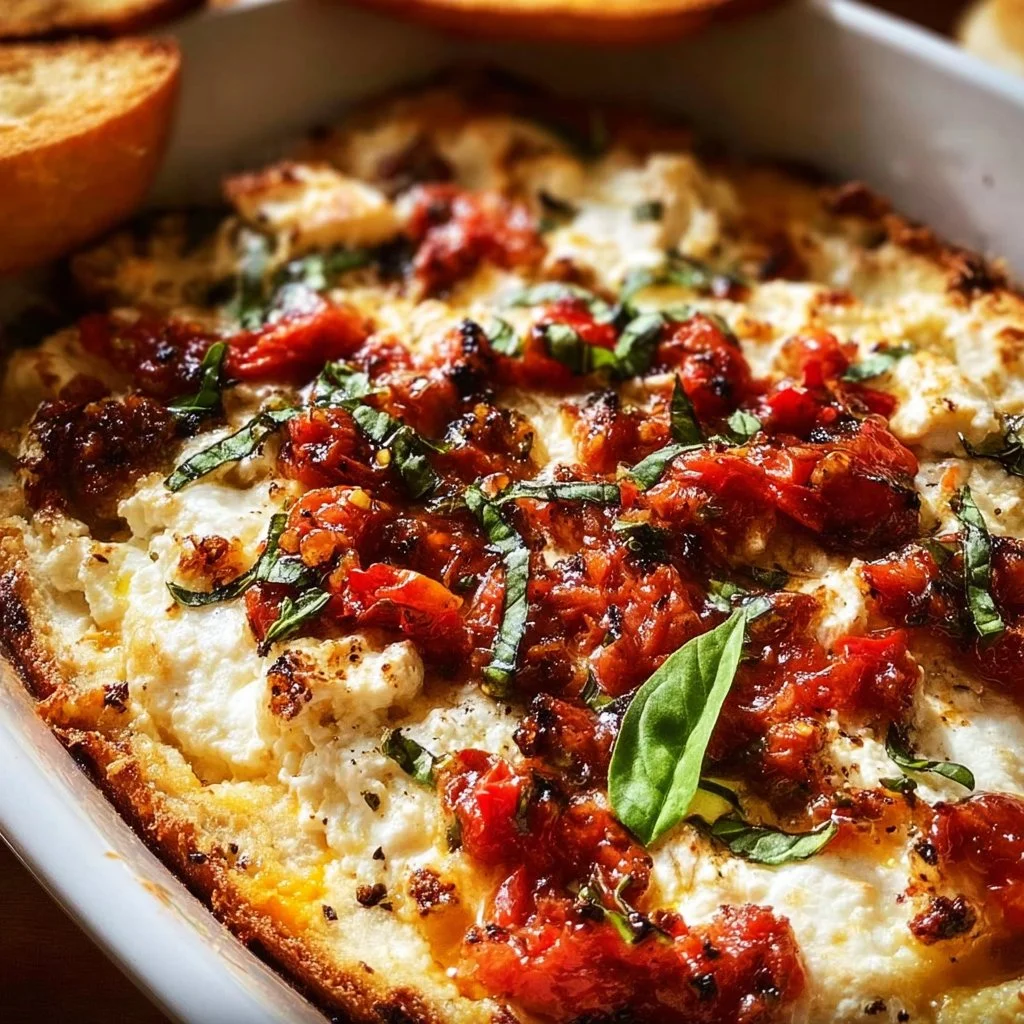 Baked Goat Cheese Bruschetta Dip