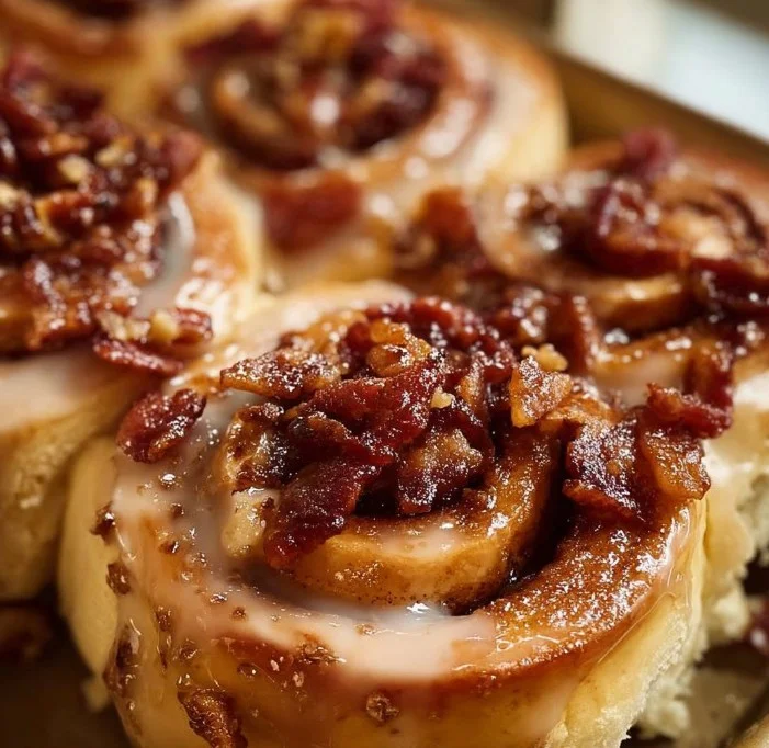 Bourbon Maple Bacon Cinnamon Rolls