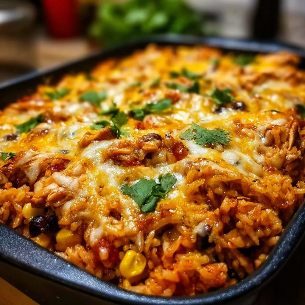 Chicken Enchilada Rice Casserole