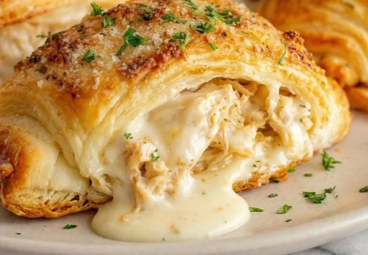 Chicken Pillows with Creamy Parmesan Sauce