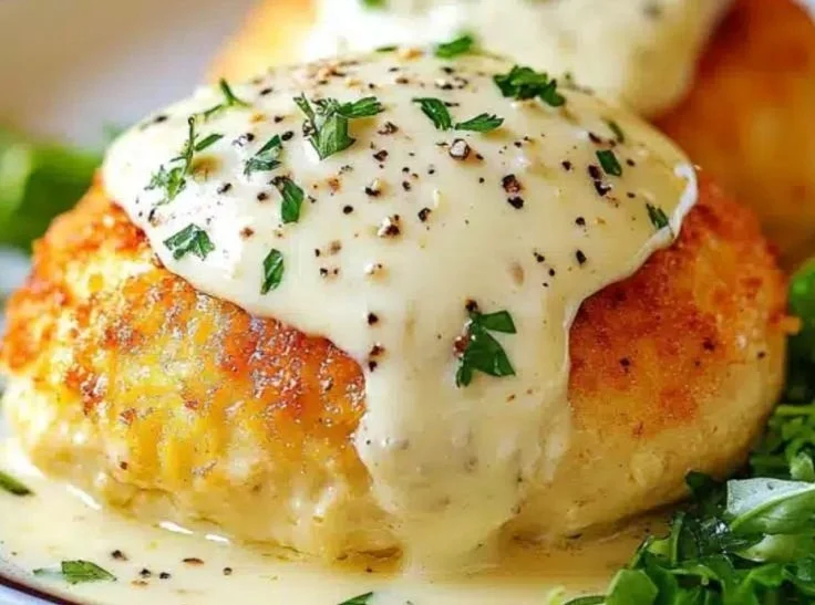 Creamy Chicken Pillows with Parmesan Sauce – Comfort in Every Bite