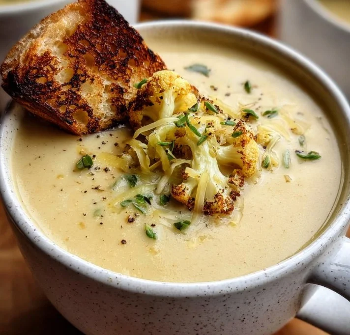 Creamy Roasted Cauliflower Soup