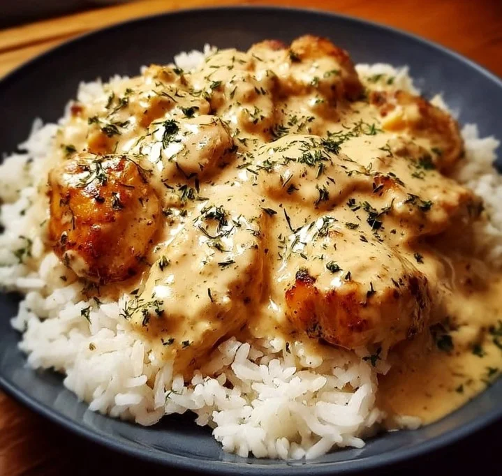 Creamy Smothered Chicken and Rice