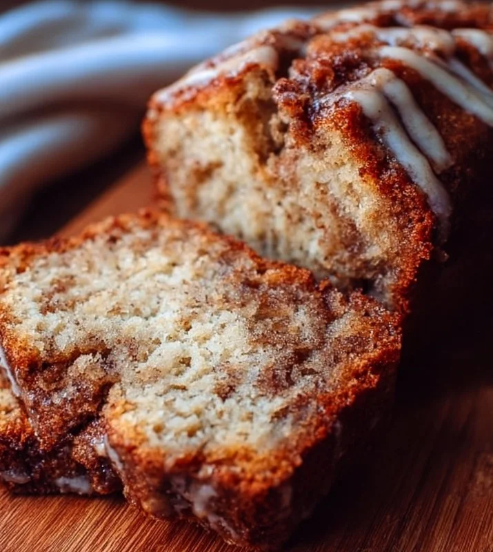 Easy Cinnamon Roll Banana Bread