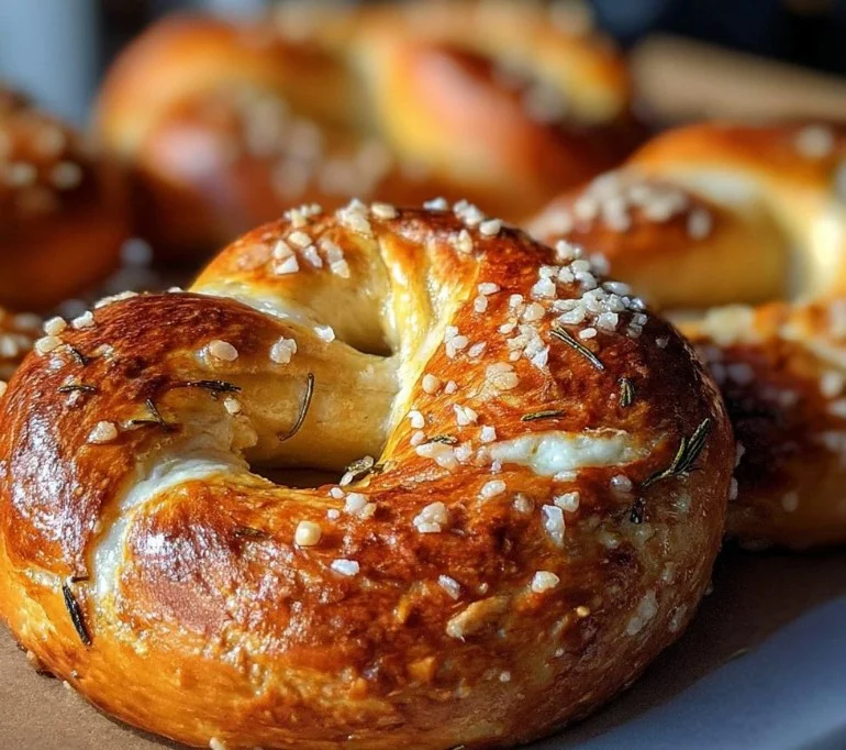 Homemade Soft Pretzels Stuffed with Mozzarella