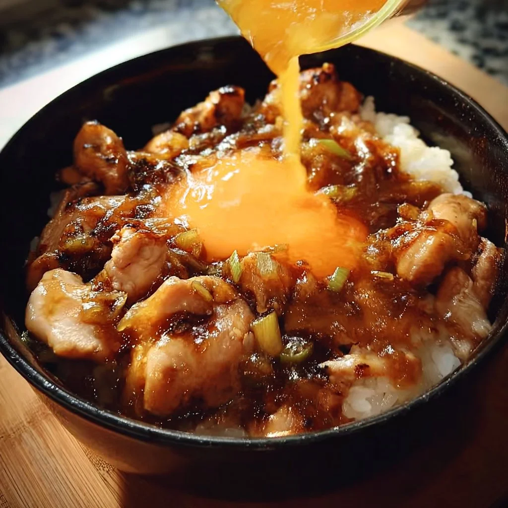 Japanese Inspired Chicken and Egg Rice Bowl