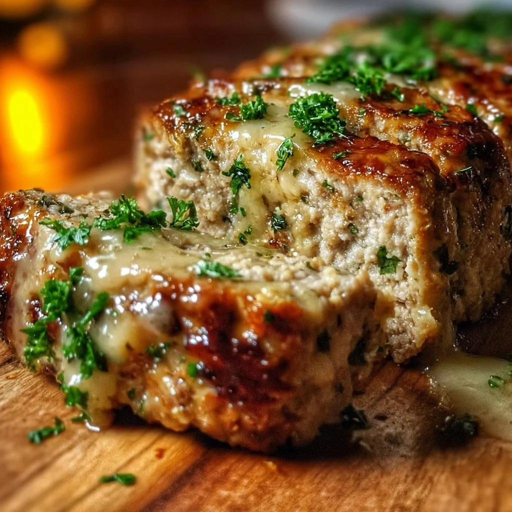 Juicy Garlic Parmesan Chicken Meatloaf