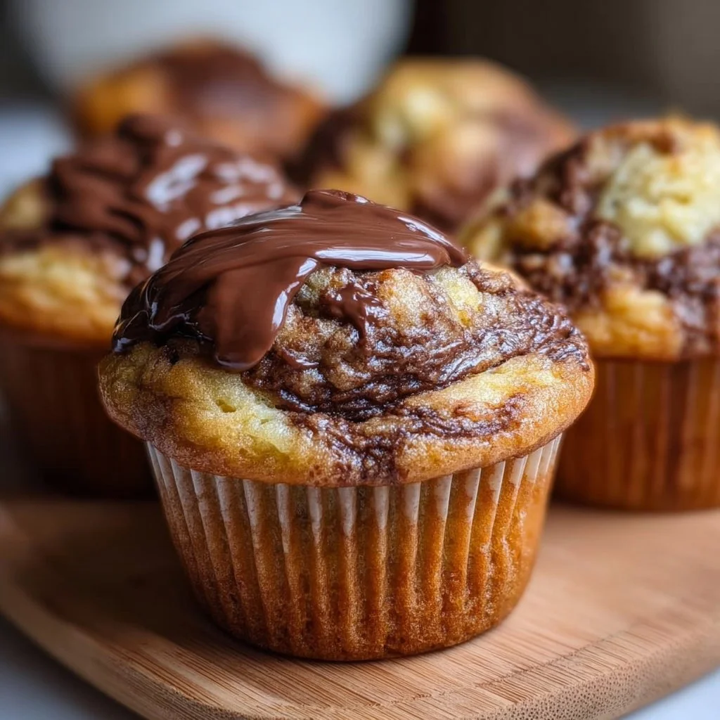 Nutella Banana Swirl Muffins