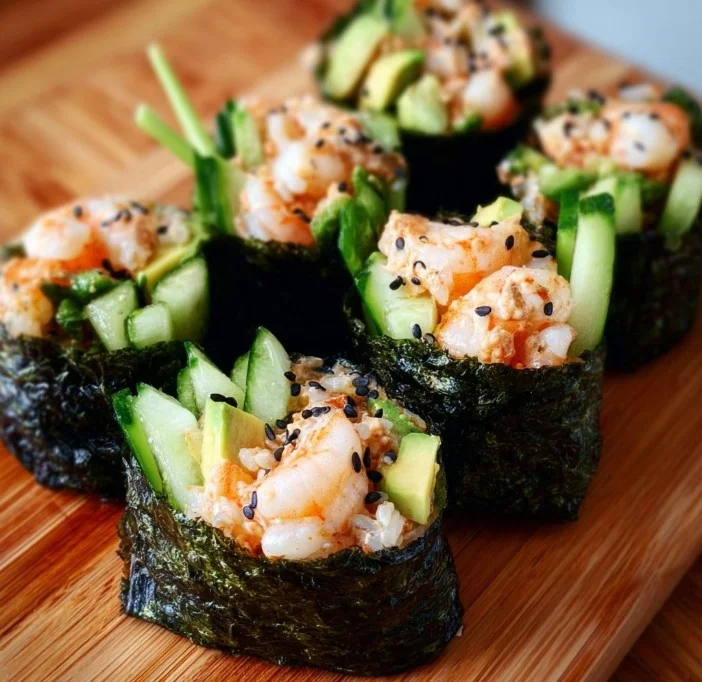 Shrimp Sushi Hand Rolls