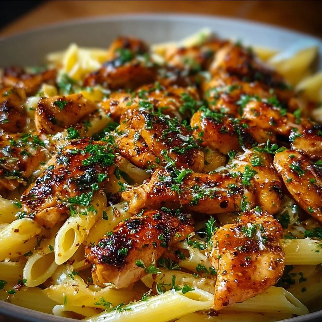 Sticky Smoky Garlic Butter Chicken Pasta